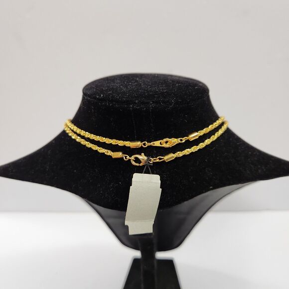 Two Necklaces Gold Toned  Red And A White Sailors Boat Steering New - Picture 2 of 11